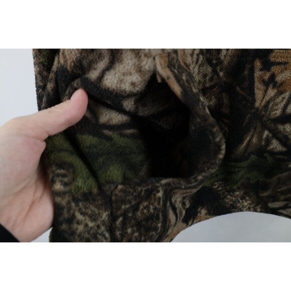 Vintage 90s Streetwear Mens Large Distressed Camouflage Fleece Hoodie Sweatshirt - Picture 5 of 12